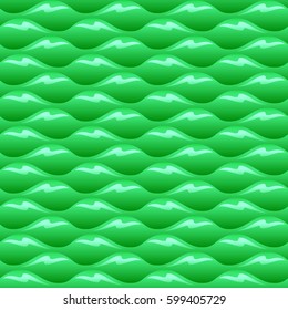 Green poisoned water waves seamless vector texture or pattern