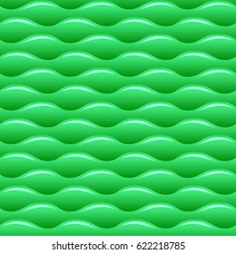 Green poisoned water waves seamless vector texture or pattern