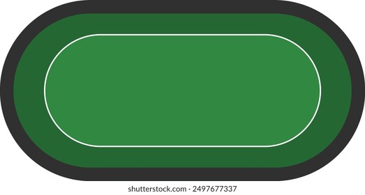 Green poker table icon. Poker or blackjack playing field sign. Poker table with green cloth symbol. flat style.