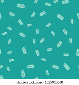 Green Poker table icon isolated seamless pattern on green background.  Vector Illustration