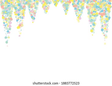 Fondo Blanco Resumen del Polka Verde. Ilustración De La Independencia Brillante. Textura redonda transparente. Invitación A La Decoración Del Punto De Color.