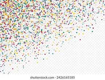 Green Polka Celebrate Transparent Background. Decoration Dust Background. Flying Round Invitation. White Rain Celebration Wallpaper.