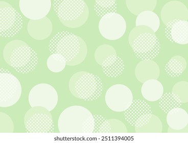 Green polka dot background, vector illustration