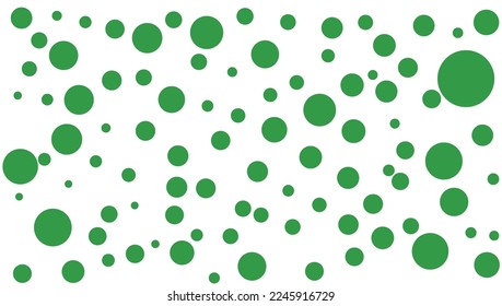 Green Polka Dot Fabric Abstract Geometric Vector Background Pattern