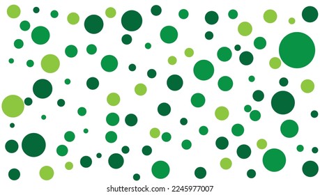 Green Polka Dot Fabric Abstract Geometric Vector Background Pattern