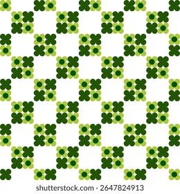 green polka dots circle, flower background for backdrop and wallpaper template. repeat seamless style design for fabric printing, checkerboard