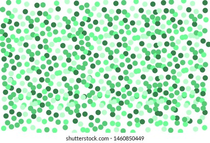 Green polka dots vector background. Abstract illustration wallpaper texture. Template for website design and social media advertising. Valentines day concept.