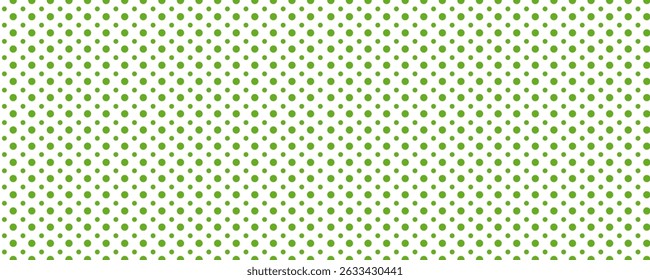 Green polka dots in the white background