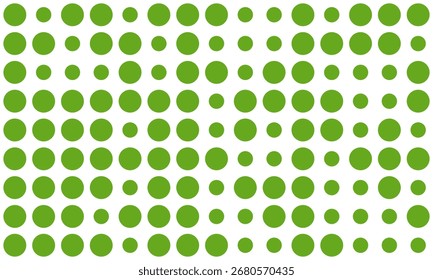 Lunares verdes en el fondo blanco