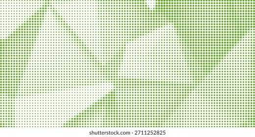 Grüne Polka-Punkte auf weißem Hintergrund	