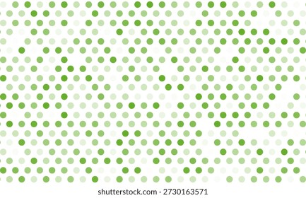 Grüne Polka-Punkte auf weißem Hintergrund