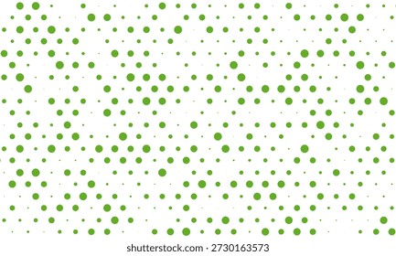 Grüne Polka-Punkte auf weißem Hintergrund
