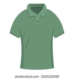 Green polo shirt with buttons is showing a casual style perfect for everyday wear