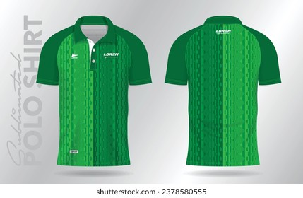 green polo shirt mockup template design for sport jersey