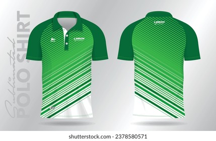 diseño de plantilla de maqueta de polo verde para camiseta deportiva