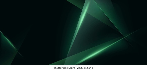 Green polygon abstract geometric luxury background vector
