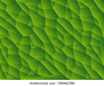 Green polygon abstract triangulated background, vector illustration