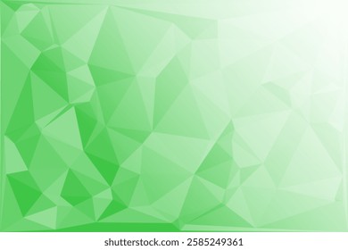 Green polygon background with smooth gradation. Minimalist modern design, suitable for presentations or web design.