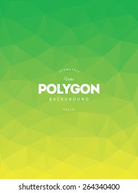 Green polygon vector pattern background