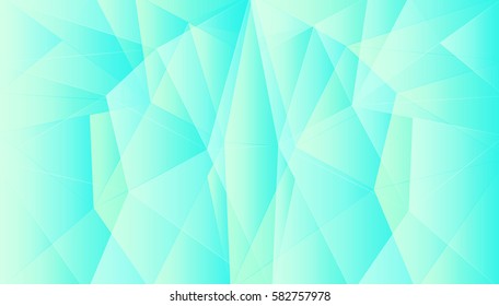 Green polygonal background.