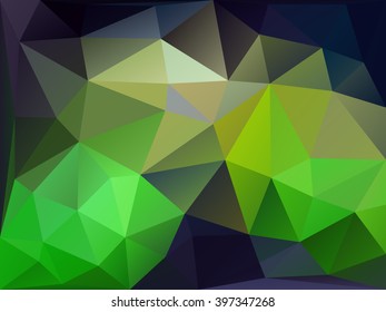 Green polygonal background . Abstract mosaic .