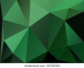 Green polygonal background . Abstract mosaic .