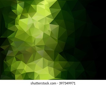 Green polygonal background . Abstract mosaic .