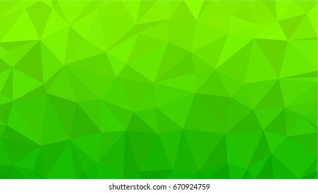 Green polygonal illustration background. Low poly style.