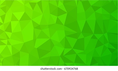 Green polygonal illustration background. Low poly style.