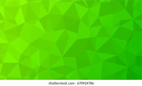 Green polygonal illustration background. Low poly style.