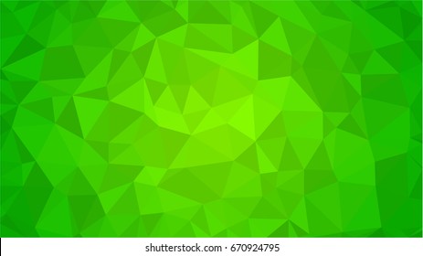Green polygonal illustration background. Low poly style.