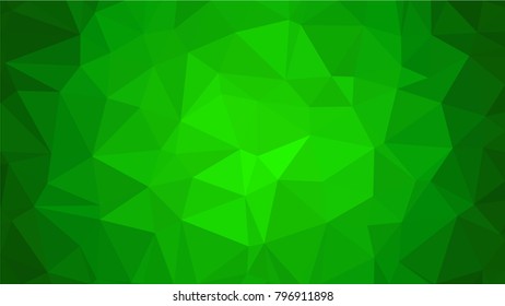 Green polygonal illustration background. Low poly style