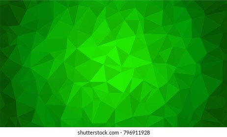 Green polygonal illustration background. Low poly style