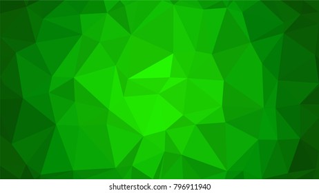 Green polygonal illustration background. Low poly style