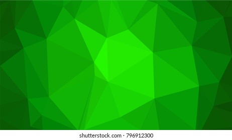 Green polygonal illustration background. Low poly style
