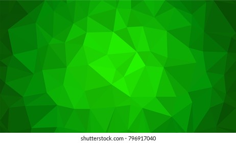 Green polygonal illustration background. Low poly style