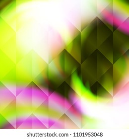 Green polygonal illustration hexagonal elements