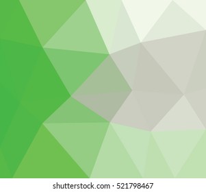 Green polygonal illustration with triangle. Geometric background.
