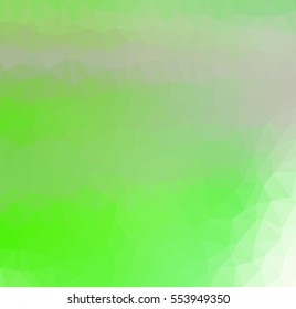 Green polygonal illustration with triangle. Geometric background.