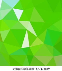 Green polygonal illustration with triangle. Geometric background.