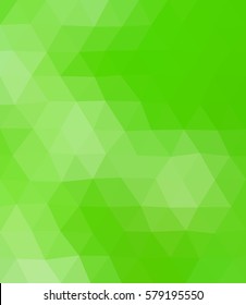 Green polygonal illustration with triangle. Geometric background.