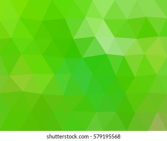 Green polygonal illustration with triangle. Geometric background.