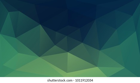 Green polygonal illustration, which consist of triangles. Geometric background in Origami style with gradient. Triangular design for your business.