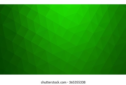 Green polygonal illustration, which consist of triangles. Geometric background in Origami style with gradient. Triangular design for your business.