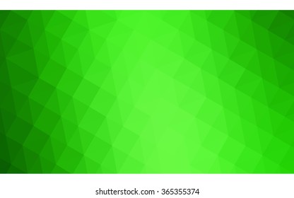 Green polygonal illustration, which consist of triangles. Geometric background in Origami style with gradient. Triangular design for your business.