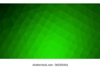 Green polygonal illustration, which consist of triangles. Geometric background in Origami style with gradient. Triangular design for your business.