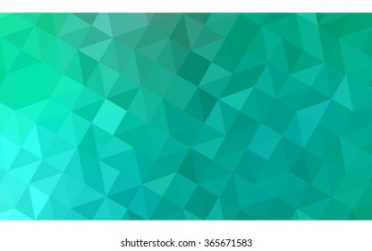 Green polygonal illustration, which consist of triangles. Geometric background in Origami style with gradient. Triangular design for your business.