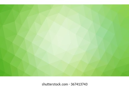 Green polygonal illustration, which consist of triangles. Geometric background in Origami style with gradient. Triangular design for your business.