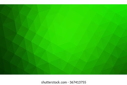 Green polygonal illustration, which consist of triangles. Geometric background in Origami style with gradient. Triangular design for your business.