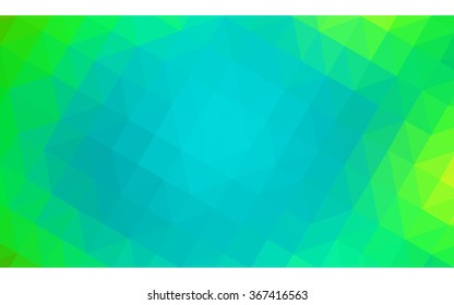 Green polygonal illustration, which consist of triangles. Geometric background in Origami style with gradient. Triangular design for your business.